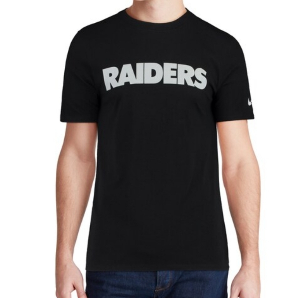 Men's Las Vegas Raiders Nike Black Sideline Player T-Shirt Size Medium